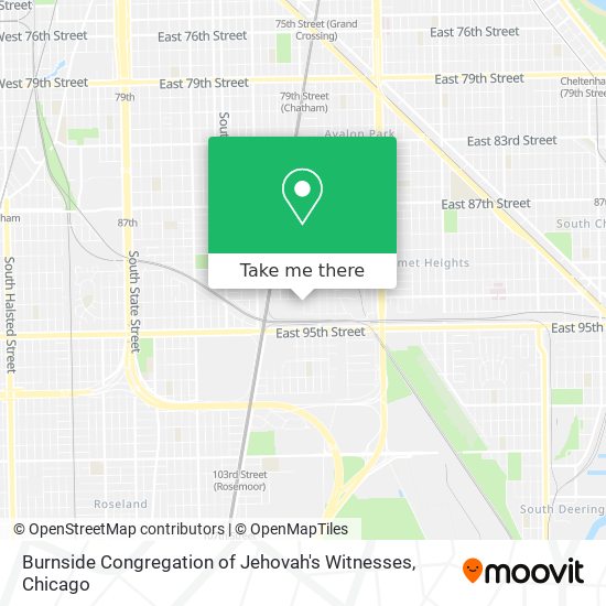 Burnside Congregation of Jehovah's Witnesses map
