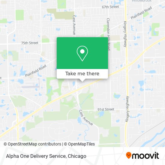 Alpha One Delivery Service map