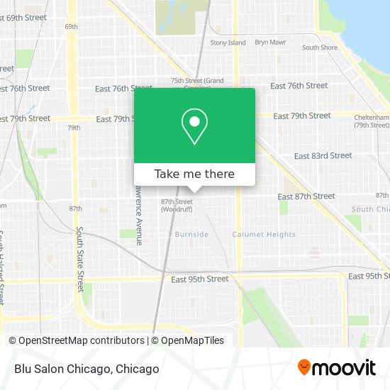 Blu Salon Chicago map