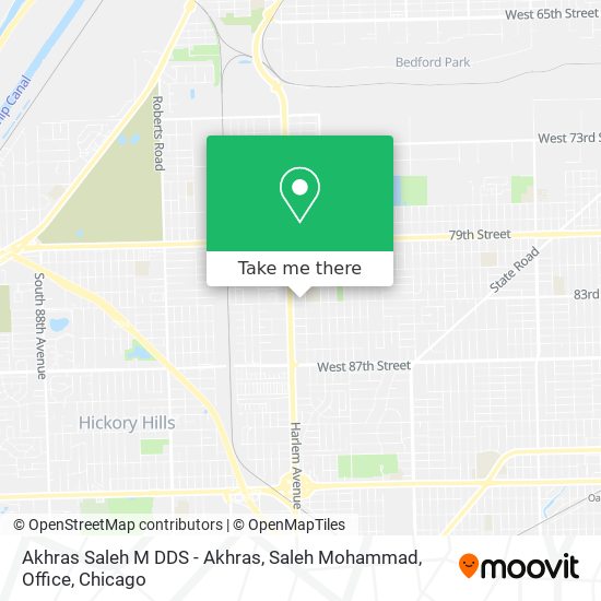 Akhras Saleh M DDS - Akhras, Saleh Mohammad, Office map