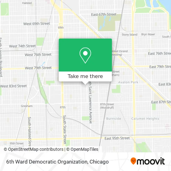 6th Ward Democratic Organization map