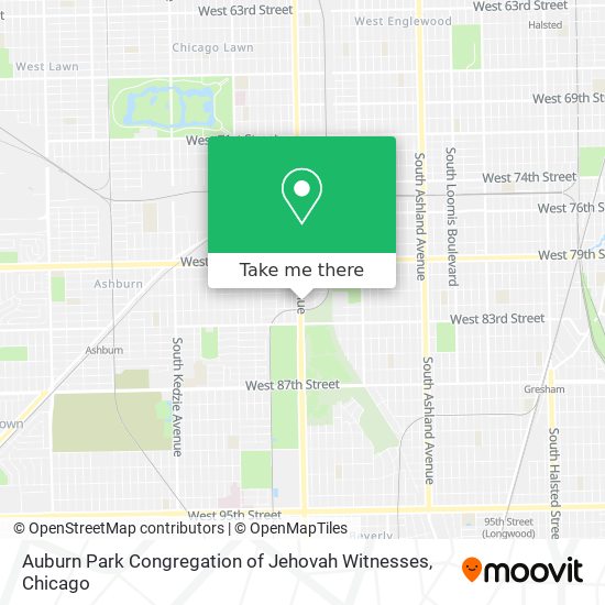 Auburn Park Congregation of Jehovah Witnesses map