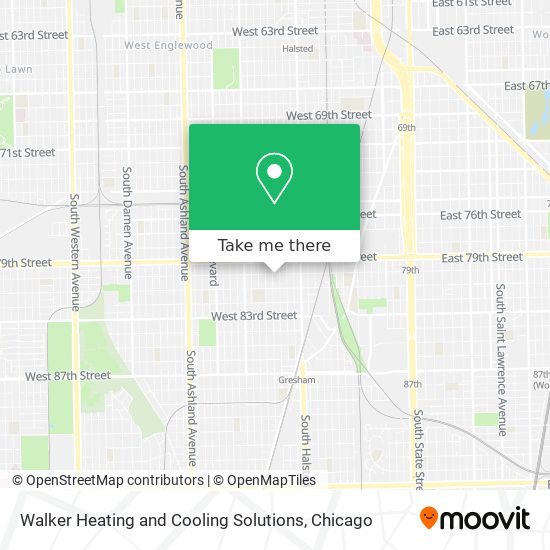 Walker Heating and Cooling Solutions map