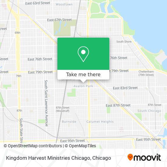 Mapa de Kingdom Harvest Ministries Chicago