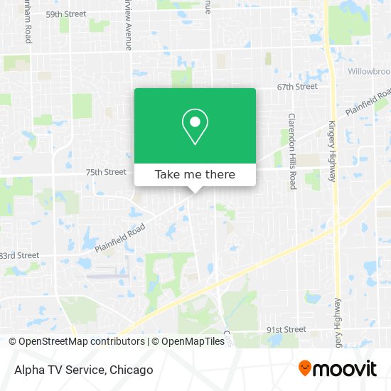 Alpha TV Service map