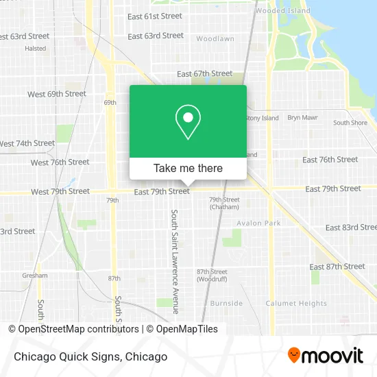 Mapa de Chicago Quick Signs