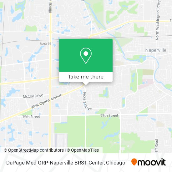 DuPage Med GRP-Naperville BRST Center map