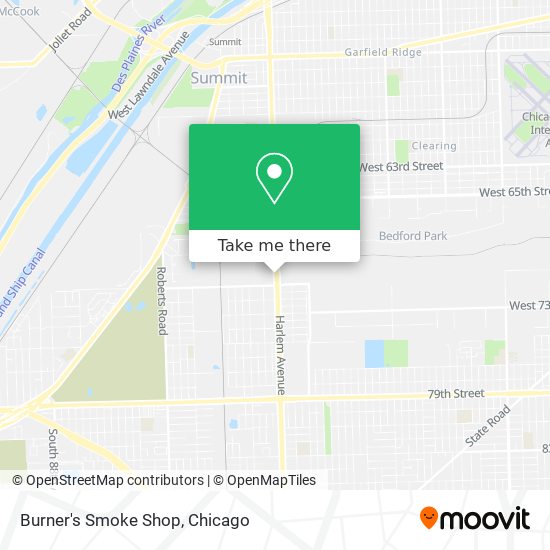 Burner's Smoke Shop map
