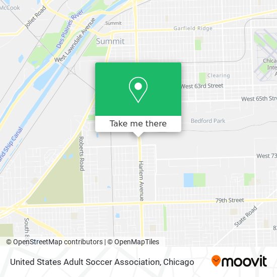 Mapa de United States Adult Soccer Association