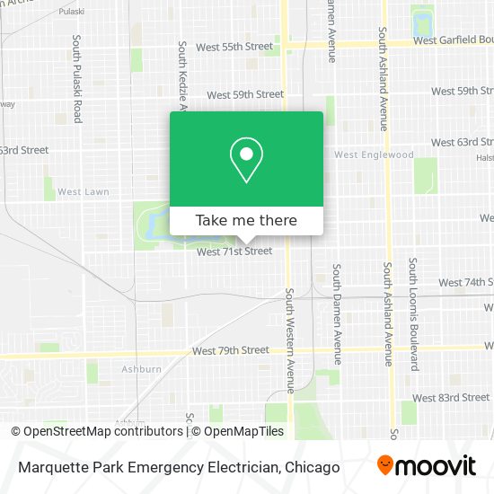 Marquette Park Emergency Electrician map