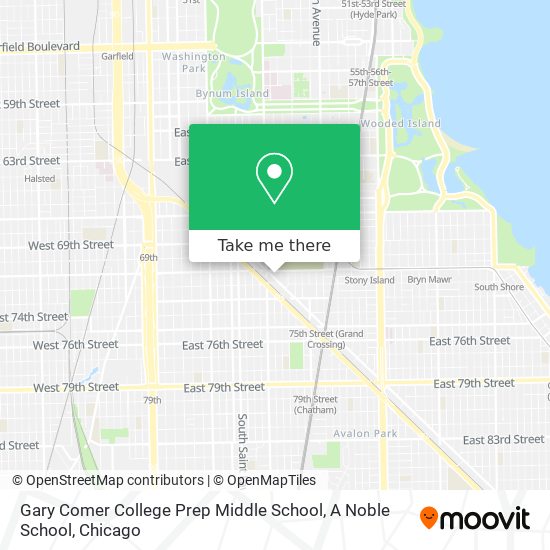 Mapa de Gary Comer College Prep Middle School, A Noble School
