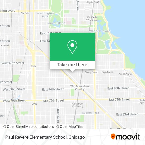 Mapa de Paul Revere Elementary School