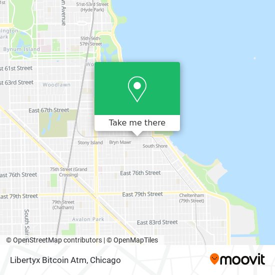 Mapa de Libertyx Bitcoin Atm