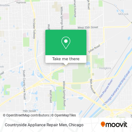 Countryside Appliance Repair Men map