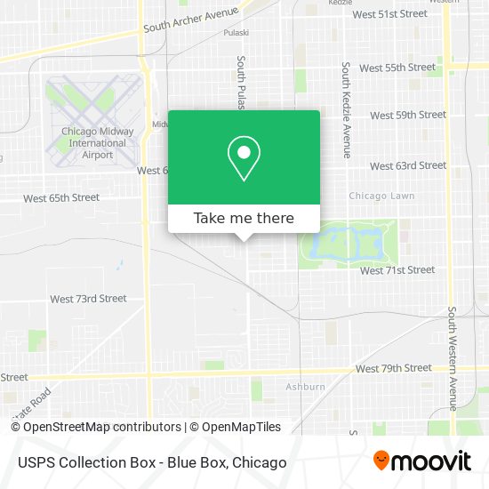 USPS Collection Box - Blue Box map