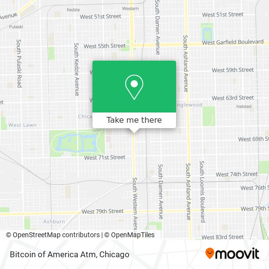 Bitcoin of America Atm map