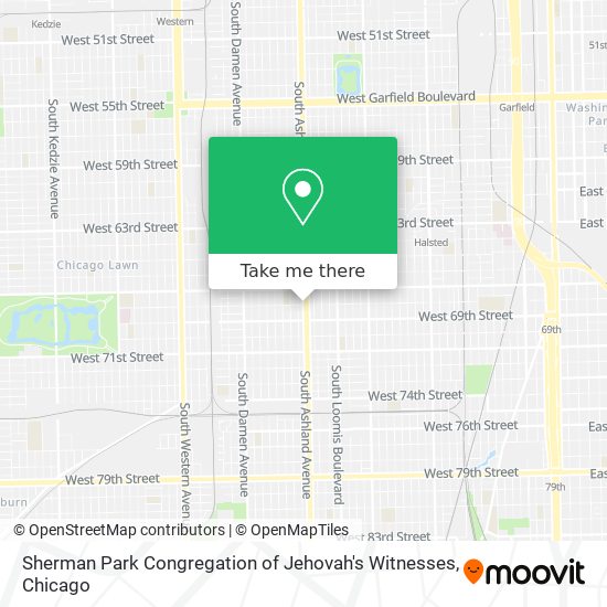 Sherman Park Congregation of Jehovah's Witnesses map