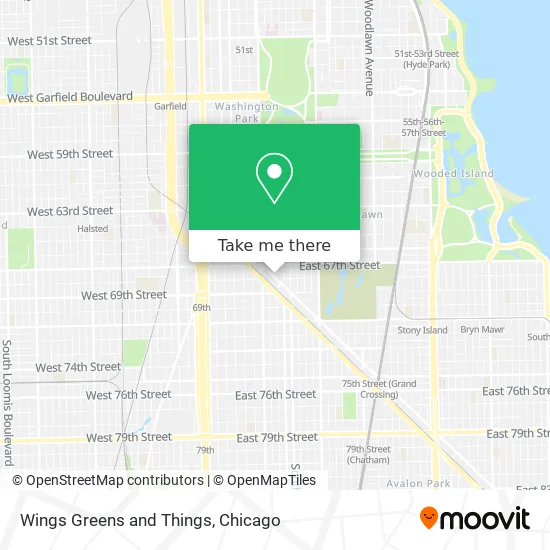 Wings Greens and Things map