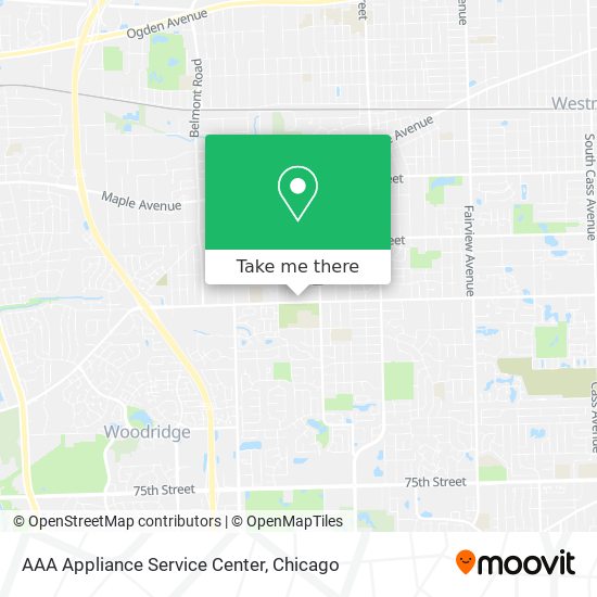 AAA Appliance Service Center map