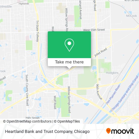 Heartland Bank and Trust Company map