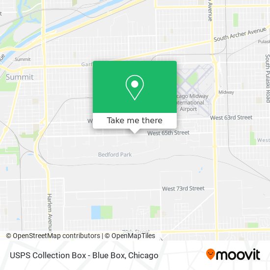 USPS Collection Box - Blue Box map