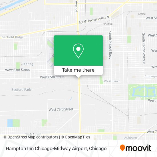 Mapa de Hampton Inn Chicago-Midway Airport