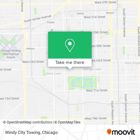 Mapa de Windy City Towing