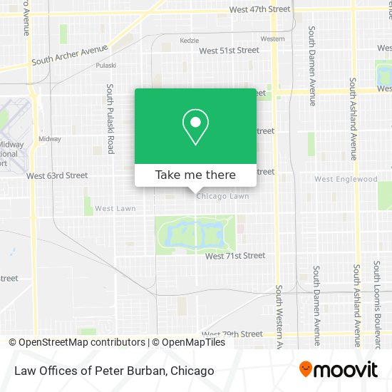 Law Offices of Peter Burban map