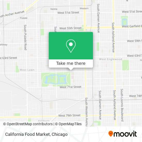 Mapa de California Food Market