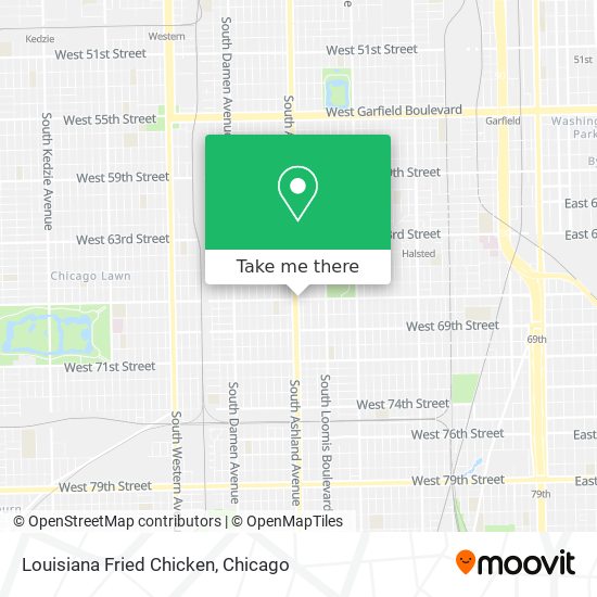Louisiana Fried Chicken map