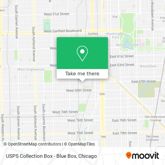 USPS Collection Box - Blue Box map