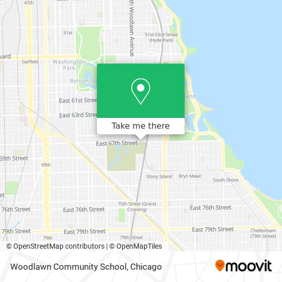 Woodlawn Community School map