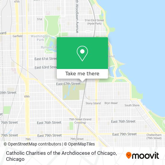 Catholic Charities of the Archdiocese of Chicago map