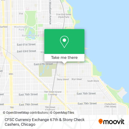 CFSC Currency Exchange 67th & Stony Check Cashers map