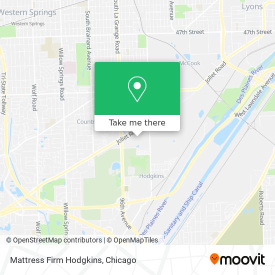 Mapa de Mattress Firm Hodgkins