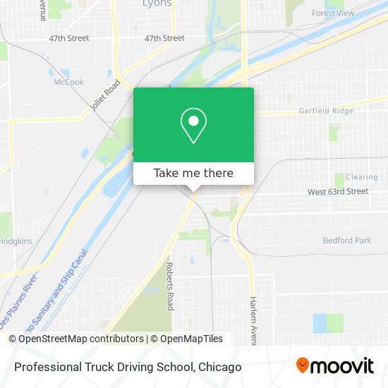 Professional Truck Driving School map