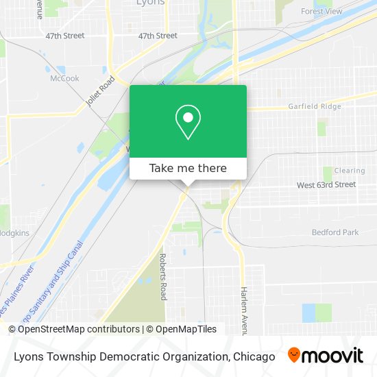 Lyons Township Democratic Organization map