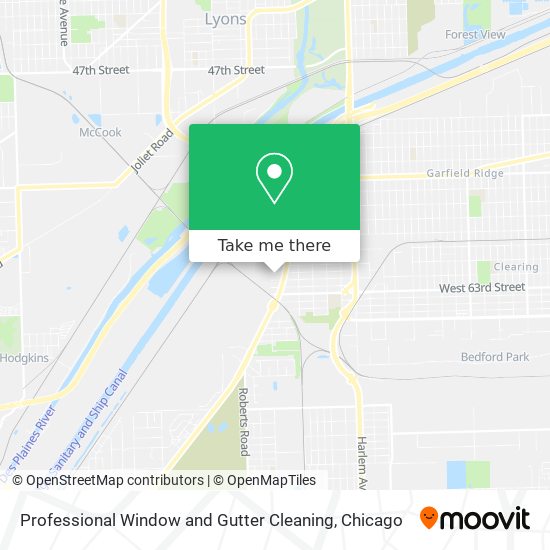 Professional Window and Gutter Cleaning map