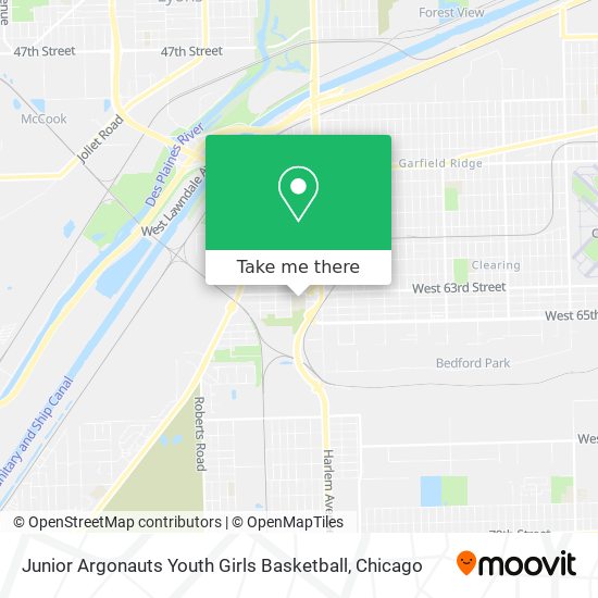 Mapa de Junior Argonauts Youth Girls Basketball
