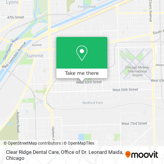 Clear Ridge Dental Care, Office of Dr. Leonard Maida map