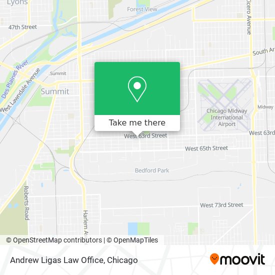 Andrew Ligas Law Office map