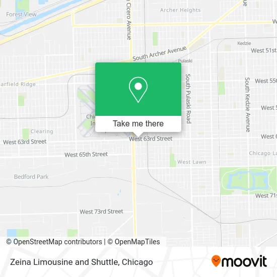 Zeina Limousine and Shuttle map