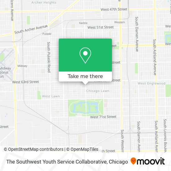 The Southwest Youth Service Collaborative map