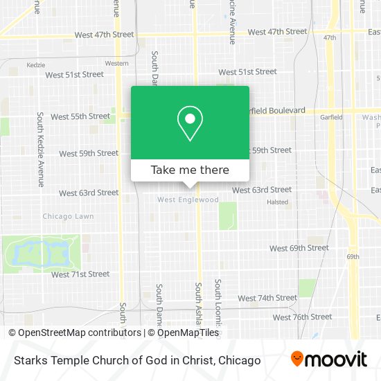 Starks Temple Church of God in Christ map