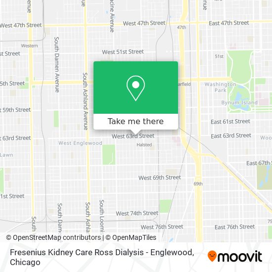 Mapa de Fresenius Kidney Care Ross Dialysis - Englewood