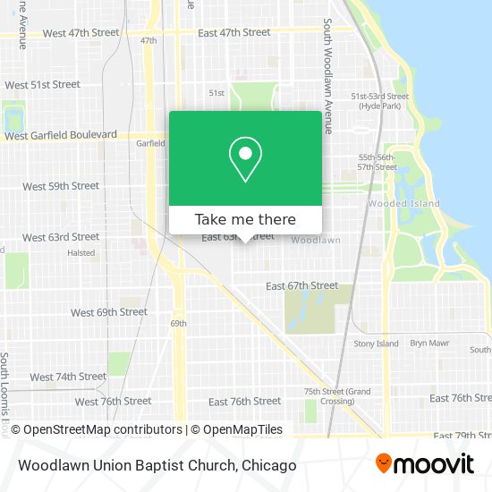 Woodlawn Union Baptist Church map