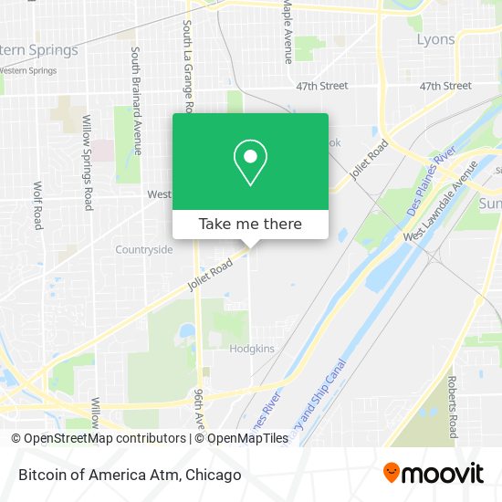 Mapa de Bitcoin of America Atm