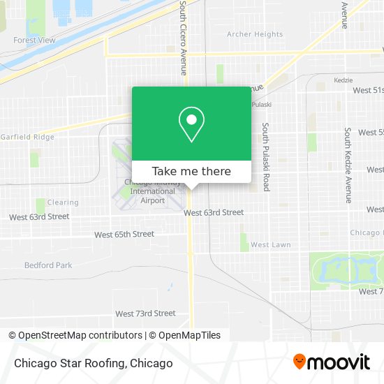 Chicago Star Roofing map