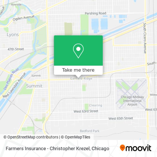 Farmers Insurance - Christopher Krezel map