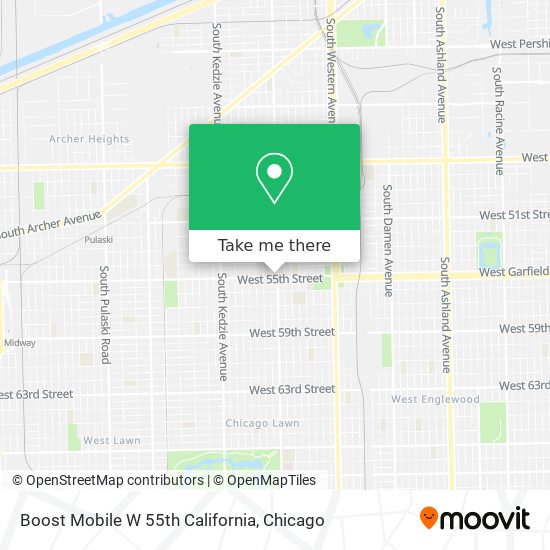 Boost Mobile W 55th California map